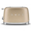 Smeg Retro 2 Slice Toaster - Matt Champagne product shot 