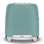 Smeg Retro 2-Slice Toaster, 950W - Matte Emerald Green angle