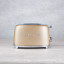Smeg Retro 2 Slice Toaster - Matt Champagne lifestyle front view
