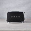 Smeg Retro 2 Slice Toaster - Matt Black lifestyle front view