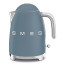Smeg Retro Cordless Kettle, 1.7L - Storm Blue Matt angle