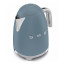 Smeg Retro Cordless Kettle, 1.7L - Storm Blue Matt