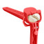 Dreamfarm Garject Lite Garlic Press - Red with garlic