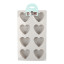 Kitchen Inspire 8-Cup Silicone Heart Muffin Pan - Rock gray packaging angle