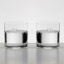 Riedel O Stemless Water Glasses, Set of 2 on the table with sparkliing water