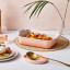 Le Creuset Peche Stoneware Heritage Rectangular Dish, 26cm on the table