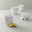 Maxwell & Williams White Basics Diamonds Coupe Mug, 370ml with cookies