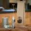 Aerolatte Steam Free Milk Frother - Chrome in use