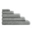 Linen House Reed Bath Towel, 550gsm - Grey angle with other sizes