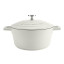 MasterClass Cast Aluminium 2.5L Casserole Pot, 20cm - Cream angle
