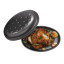 MasterClass Non-Stick Covered Oval Roasting Pan, 27cm with roasted chicken