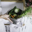 MasterClass Stainless Steel Deluxe Colander with veg