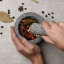 Humble & Mash Granite Pestle & Mortar, 12cm on the table