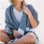 The Cotton Company Dimanta Turkish Towel - worn at the beach