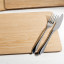 Creative Tops Naturals Rectangular Oak Veneer Placemats, Set of 4 with a fork and knife