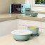 Mepal Cirqula Deep Multi Bowl, 2L - Nordic Sage on the kitchen counter