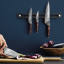 Eva Solo Nordic Kitchen Magnetic Knife Holder, 40cm, lifestyle with knives