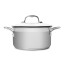 Sagenwolf Silver Series 6 Piece Stainless Steel Cookware Set with Glass Lids detail shot 