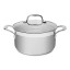 Sagenwolf Silver Series 6 Piece Stainless Steel Cookware Set with Glass Lids top view 