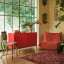 Popstrukt Sugar Cube Media Unit - Red Polka with decorative books and vases