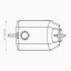 Top facing dimensions of Ooni Karu wood & charcoal fired pizza oven