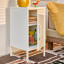 Popstrukt Sugar Cube Side Table - Soft White with books
