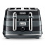 DeLonghi Avvolta Class 4-Slice Toaster, 1800W - Black