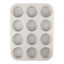 Kitchen Inspire 12-Cup Silicone Muffin Pan - Rock gray angle