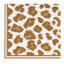 Tavola Leopard Biodegradable Napkins, Pack of 25 - Brown