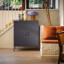 Popstrukt Sugar Cube Storage Cabinet - Carbon Grey with vases