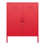Popstrukt Sugar Cube Storage Cabinet - Red Polka angle