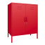 Popstrukt Sugar Cube Storage Cabinet - Red Polka