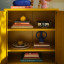 Popstrukt Sugar Cube Storage Cabinet - Honey with decorative books