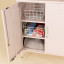 Popstrukt Sugar Cube Storage Cabinet - Blush detail with towels