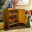 Popstrukt Sugar Cube Storage Cabinet - Honey opened with books