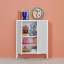 Popstrukt Sugar Cube Storage Cabinet - Soft White with decor
