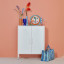 Popstrukt Sugar Cube Storage Cabinet - Soft White with decor