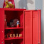 Popstrukt Sugar Cube Storage Cabinet - Red Polka 