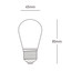 Hoi Ploy Petite Pear LED Light Bulb 2W E27 Base, Set of 8 measurements