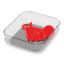 Madesmart Clear Soft-Grip Storage Bin, 20cm x 17cm with measuring spoons 
