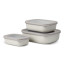MepalÂ Cirqula 3 Piece Rectangular Multi Bowl Set, Nordic White