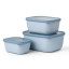 MepalÂ Cirqula 3 Piece Rectangular Multi Bowl Set, Nordic Blue