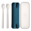 Mepal MioÂ 2 Piece Feeding Spoon Set, Deep Blue