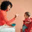 Mepal MioÂ 2 Piece Feeding Spoon SetÂ in use