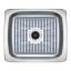 OXO Good Grips Small Silicone Sink Mat in sink with centre drain