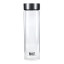 Built Tiempo Insulated Glass Water Bottle, 450ml - Charcoal