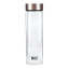 Built Tiempo Insulated Glass Water Bottle, 450ml - Rose Gold