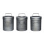 KitchenCraft Industrial Kitchen Tea/Coffee/Sugar Canister Set, Set of 3 Gift Box