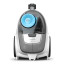 Philips Bagless Vacuum Series 2000 - Arctic White & Sky Blue front view