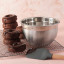 Tovolo Flex-Core Wood Handled Spatula - Charcoal in use